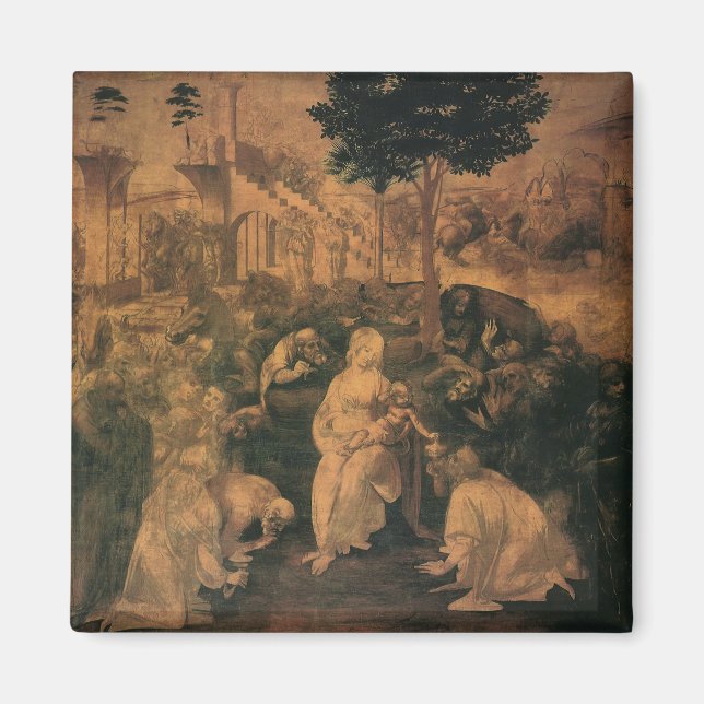 Íman A Adoração dos Magos de Leonardo da Vinci (Frente)