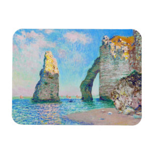 Íman A agulha da rocha e o Porte Claude Monet d'Aval