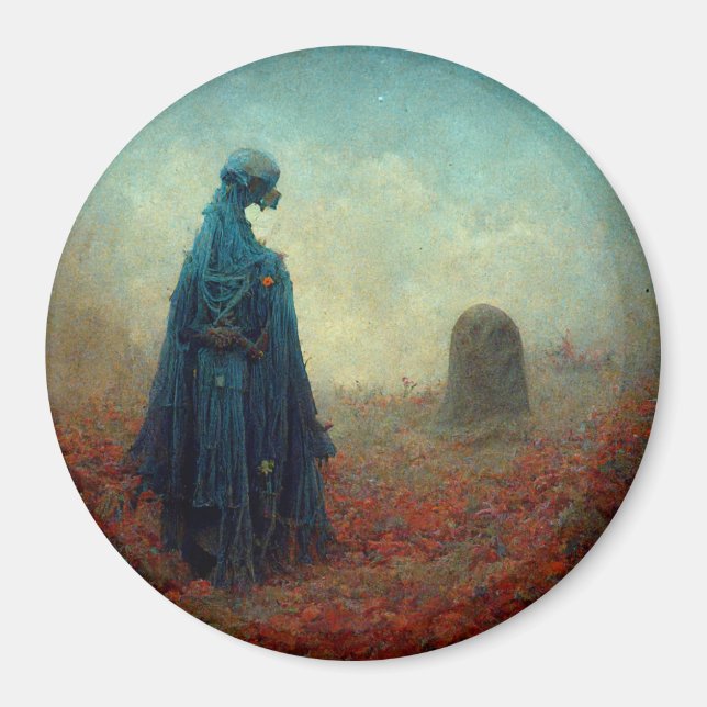 Íman A Alienígena Grave Surreal Sci-Fi Fantasy (Frente)