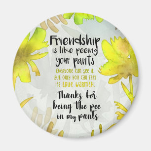 Íman A amizade é como fazer xixi suas calças