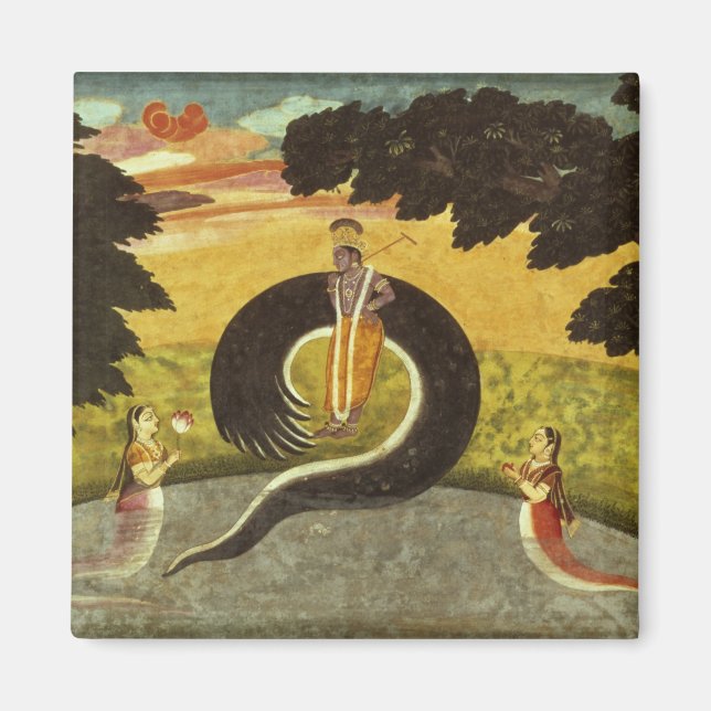 Íman A apresentação de Kaliya, Basohli, Pahari (Frente)