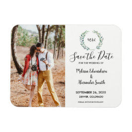 Íman A aquarela botânica russa deixa foto de monograma