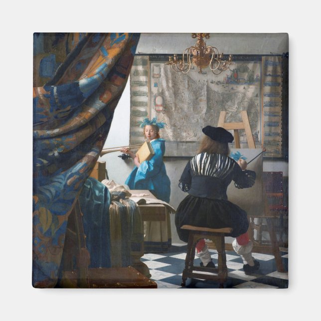 Íman A Arte da Pintura, Johannes Vermeer, 1666-1667 (Frente)