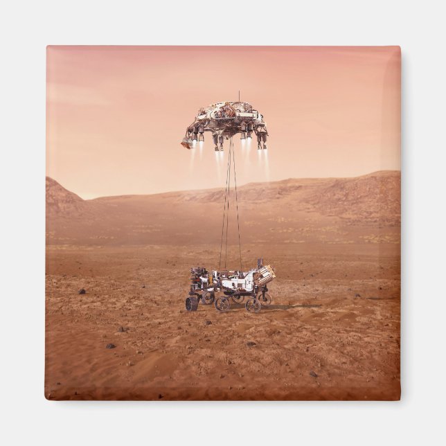 Íman A Aterrissagem De Perseverança Em Marte. (Frente)