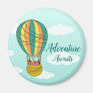 Íman A "aventura bonito espera" a ilustração do páss