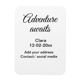 Íman A aventura começa a adicionar nome data ano local
