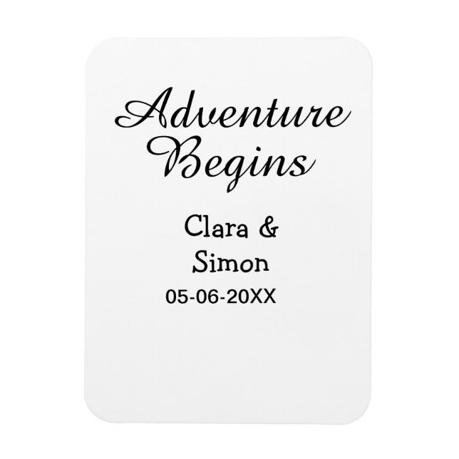 Íman A aventura começa nome do casal datsimple (Vertical)