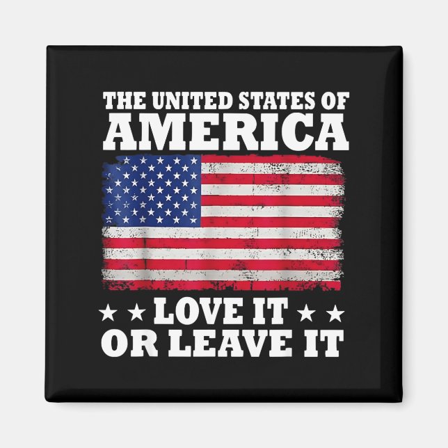 Íman A bandeira ame ou deixe dos estados unidos da amér (Frente)