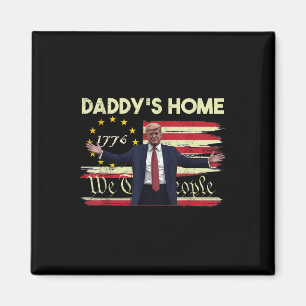 Íman A Bandeira Americana Trump Daddys Casa As Pessoas 