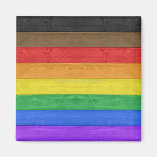 Íman A bandeira orgulho gay inclusiva de SlipperyJoe é 
