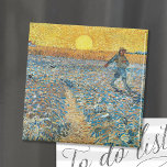 Íman A Bandeja | Vincent Van Gogh — Cartão postal Magne<br><div class="desc">The Sower (1888),  do artista poste-impressionista holandês Vincent Van Gogh. Arte original é um óleo na canvas. A cena da paisagem mostra um fazendeiro em um campo de abstrato com o sol amarelo brilhante no fundo. Use as ferramentas de design para adicionar texto personalizado ou personalizar a imagem.</div>