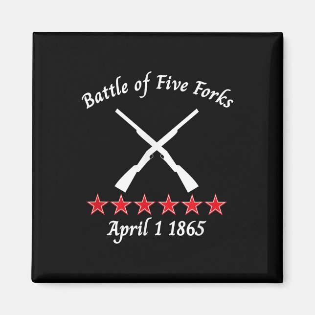 Íman A Batalha De Cinco Forks Virgínia 1865 Batalha Civ (Frente)