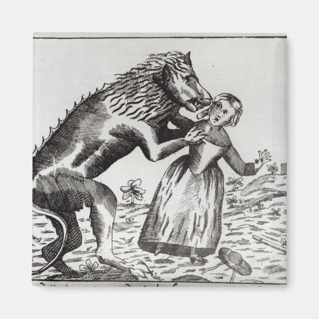 Íman A Besta de Gevaudan Atacando uma Menina (Frente)