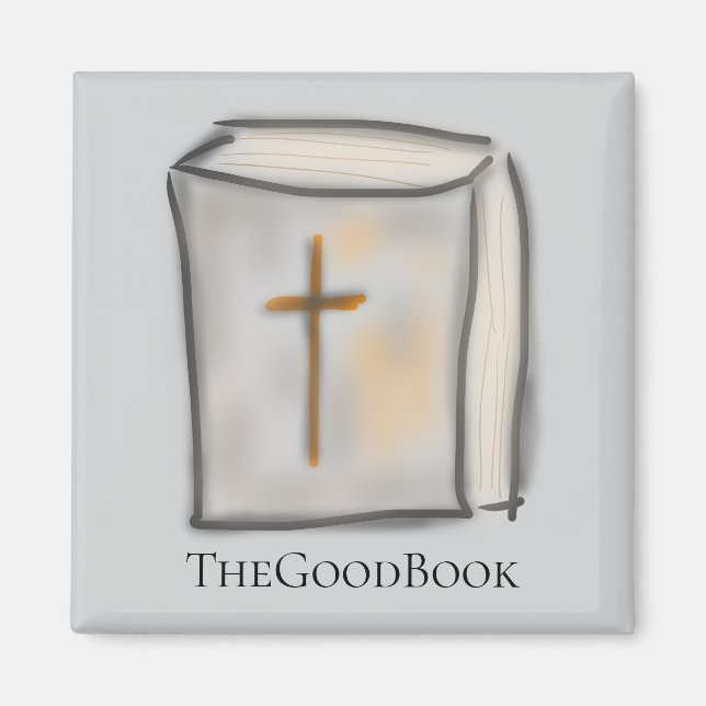 Íman A Bíblia Cristã TheGoodBook com Cruz  (Frente)