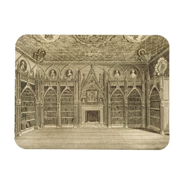 Íman A Biblioteca, gravada por Godfrey, de 'Descrição' (Horizontal)