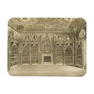 Íman A biblioteca, gravada por Godfrey, 'de Descriptio