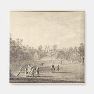 Íman A Boliche Verde em Claremont, 1738 (gravura)