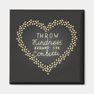 Íman A bondade do lance gosta ao redor de confetes