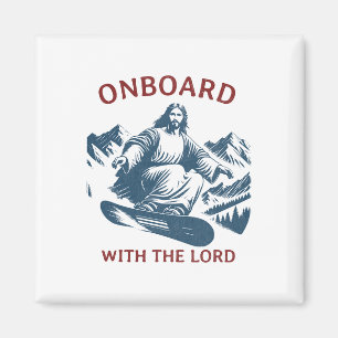 Íman A Bordo Com O Senhor – Jesus No Snowboard Na Neve