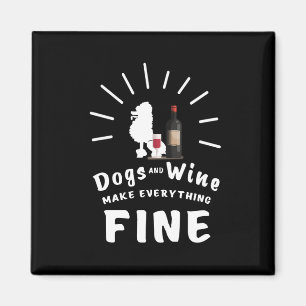 Íman A caniche e o vinho fazem tudo fino