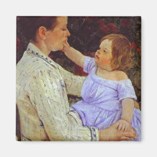 Íman A Carícia da Criança. c. 1890, Mary Cassatt