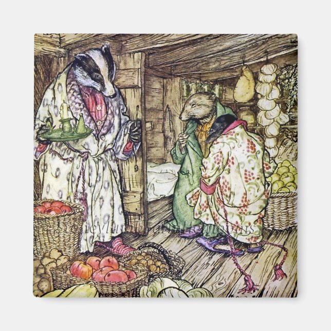 Íman “A Casa do Texugo” por Arthur Rackham (Frente)