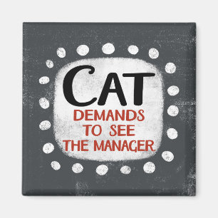 Íman A Cat Exige Ver O Gestor Refrigerator Magnet