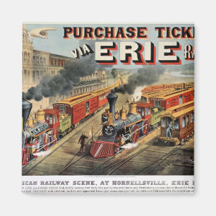 Íman A cena ferroviária americana em Hornellsville