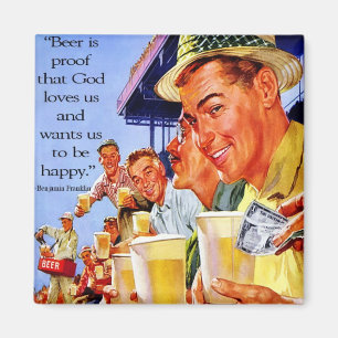 Íman A "cerveja é deus da prova ama-nos" ímã
