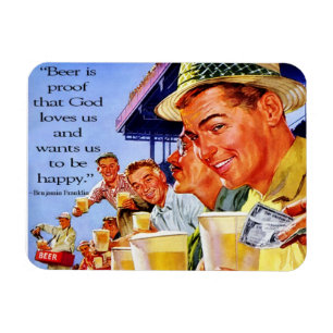 Íman A "cerveja é deus da prova ama-nos" ímã
