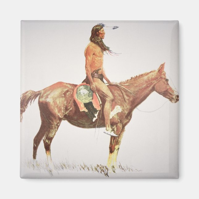 Íman A Cheyenne Brave, 1901 (lito colorido) (Frente)