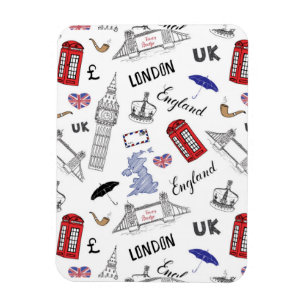Íman A cidade de Londres Doodles o teste padrão