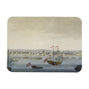 Íman A cidade de Paramaribo (gravura da cor)