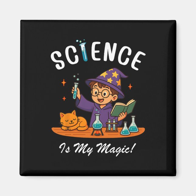 Íman A Ciência É Minha Magia De Volta às Aulas Stem Fei (Frente)