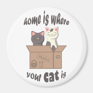 Íman A citação engraçada de Home é onde seu gato está