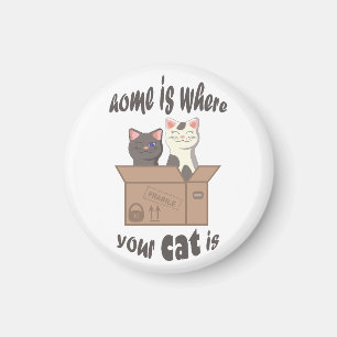 Íman A citação engraçada de Home é onde seu gato está