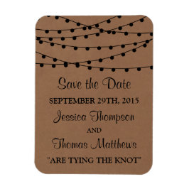 Íman A Coleção de Casamentos Rustic Kraft String Lights