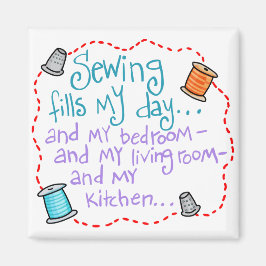 Íman A costura preenche os meus dias