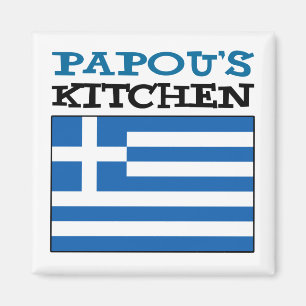 Íman A cozinha de Papou com a bandeira da piscina