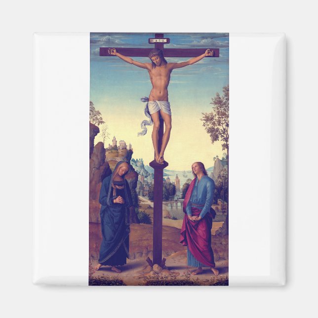 Íman A crucificação com a Virgem por Pietro Perugino (Frente)