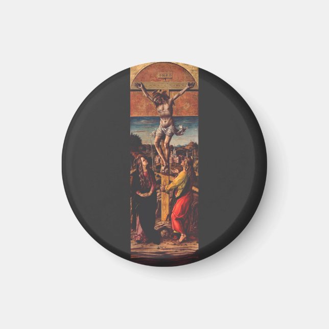 Íman A Crucificação segundo Carlo Crivelli Arte Sagrada (Frente)