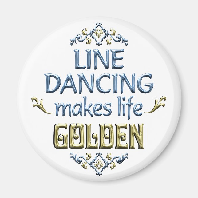 Íman A dança de linha é Ouro (Frente)