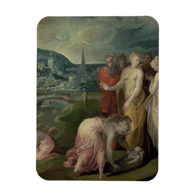 Íman A descoberta de Moisés (óleo na canvas) (Vertical)