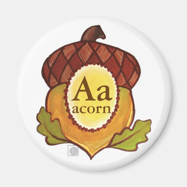 Íman A é para Acorn (Mighty Oak em Andamento) Magnet (Frente)