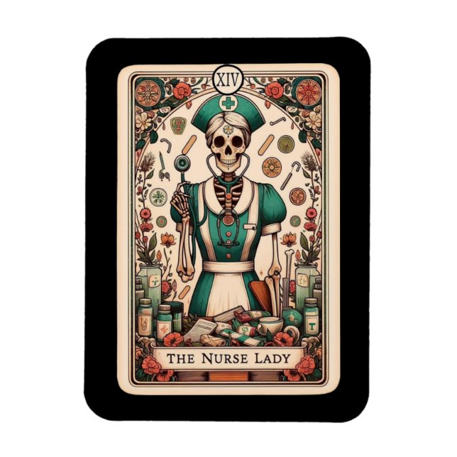 Íman A enfermeira Lady Tarot Card Magnet (Vertical)