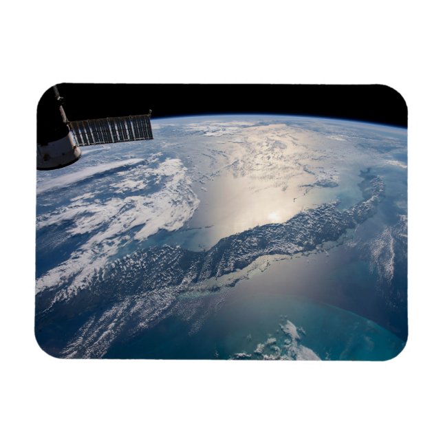 Íman A Estação Espacial Internacional Acima Do Atlântic (Horizontal)