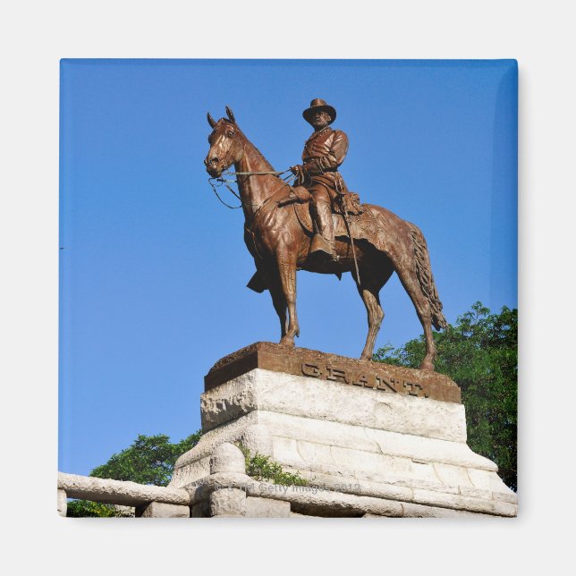 Íman A estátua Ulisses S. Grant no topo da Grant (Frente)