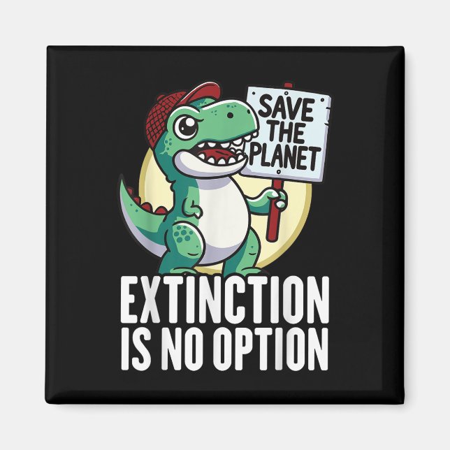 Íman A Extinção Não É Uma Opção Pro Ambiental Dinossaur (Frente)