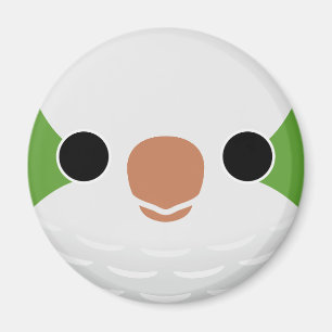 Íman A face de um periquito monge normal