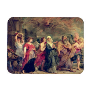 Íman A família do lote que sae de Sodom, 1625 (óleo n